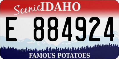 ID license plate E884924