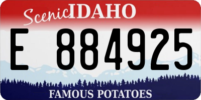 ID license plate E884925