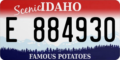 ID license plate E884930