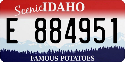 ID license plate E884951