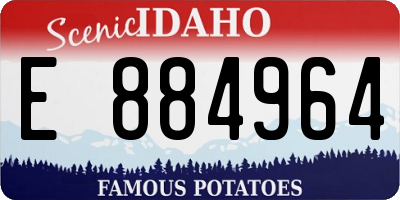 ID license plate E884964