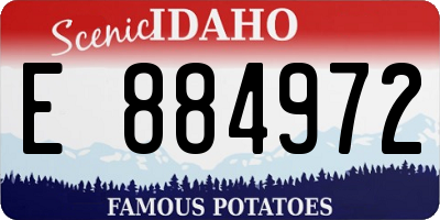 ID license plate E884972