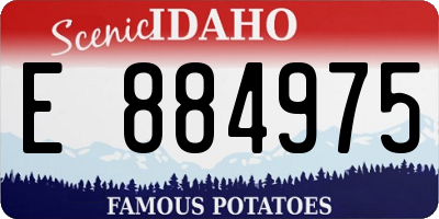 ID license plate E884975