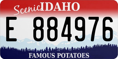 ID license plate E884976