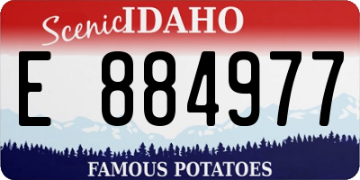 ID license plate E884977