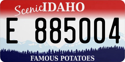 ID license plate E885004