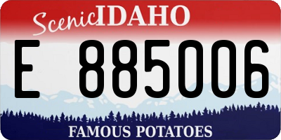 ID license plate E885006