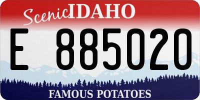 ID license plate E885020