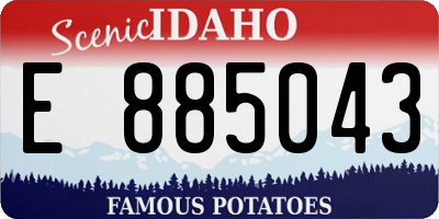 ID license plate E885043
