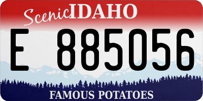 ID license plate E885056