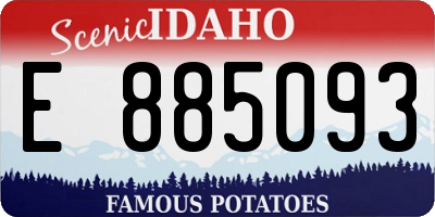 ID license plate E885093