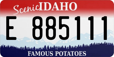 ID license plate E885111
