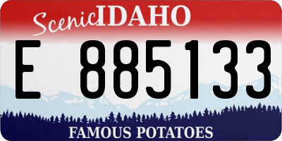 ID license plate E885133