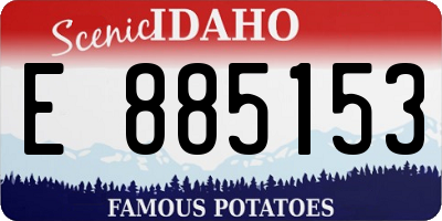 ID license plate E885153