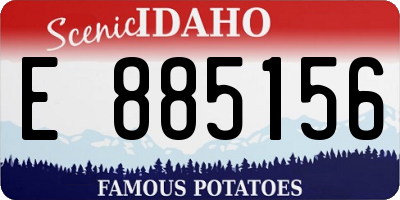 ID license plate E885156