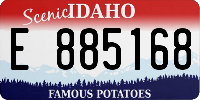 ID license plate E885168