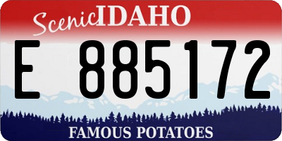 ID license plate E885172