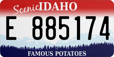 ID license plate E885174