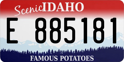 ID license plate E885181