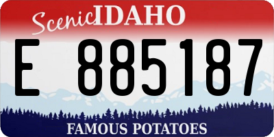 ID license plate E885187