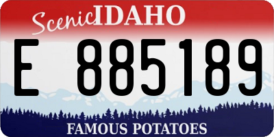 ID license plate E885189
