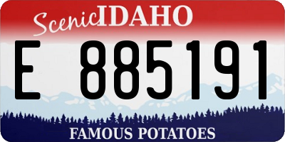 ID license plate E885191