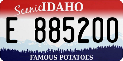 ID license plate E885200