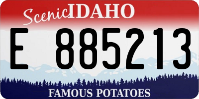 ID license plate E885213