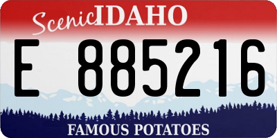 ID license plate E885216
