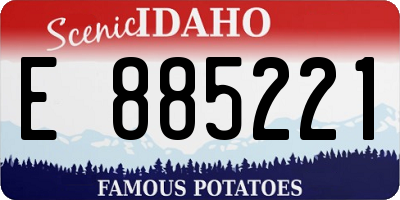ID license plate E885221