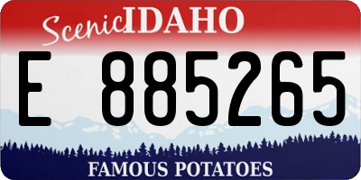 ID license plate E885265