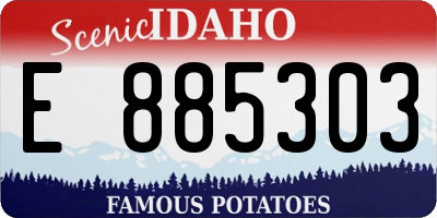 ID license plate E885303