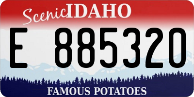 ID license plate E885320