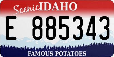 ID license plate E885343