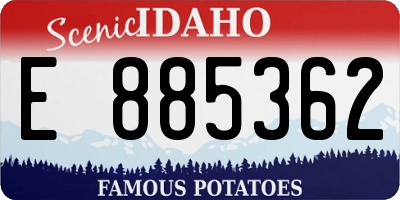 ID license plate E885362