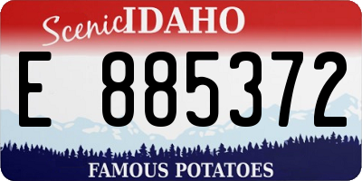 ID license plate E885372