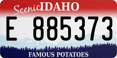 ID license plate E885373
