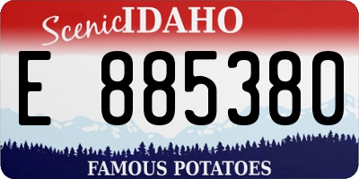 ID license plate E885380