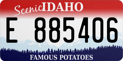 ID license plate E885406