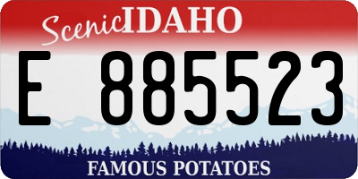 ID license plate E885523