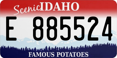ID license plate E885524