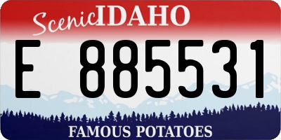 ID license plate E885531