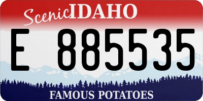 ID license plate E885535