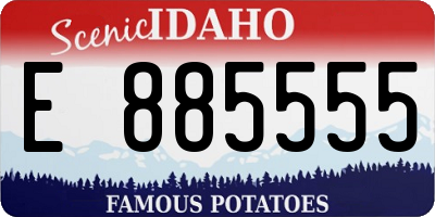 ID license plate E885555