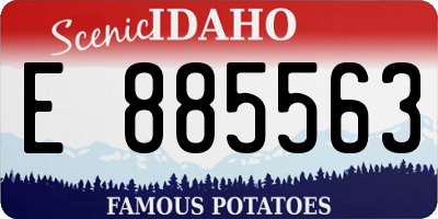 ID license plate E885563