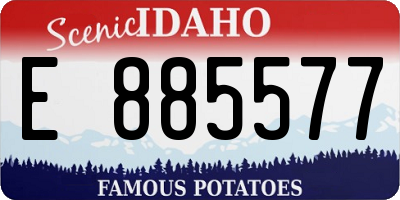 ID license plate E885577