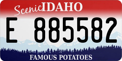 ID license plate E885582