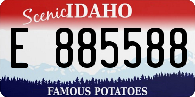ID license plate E885588