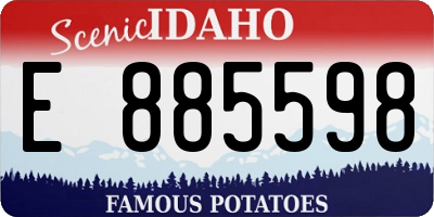 ID license plate E885598