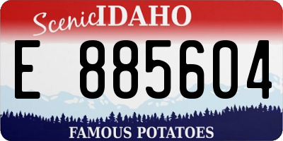 ID license plate E885604